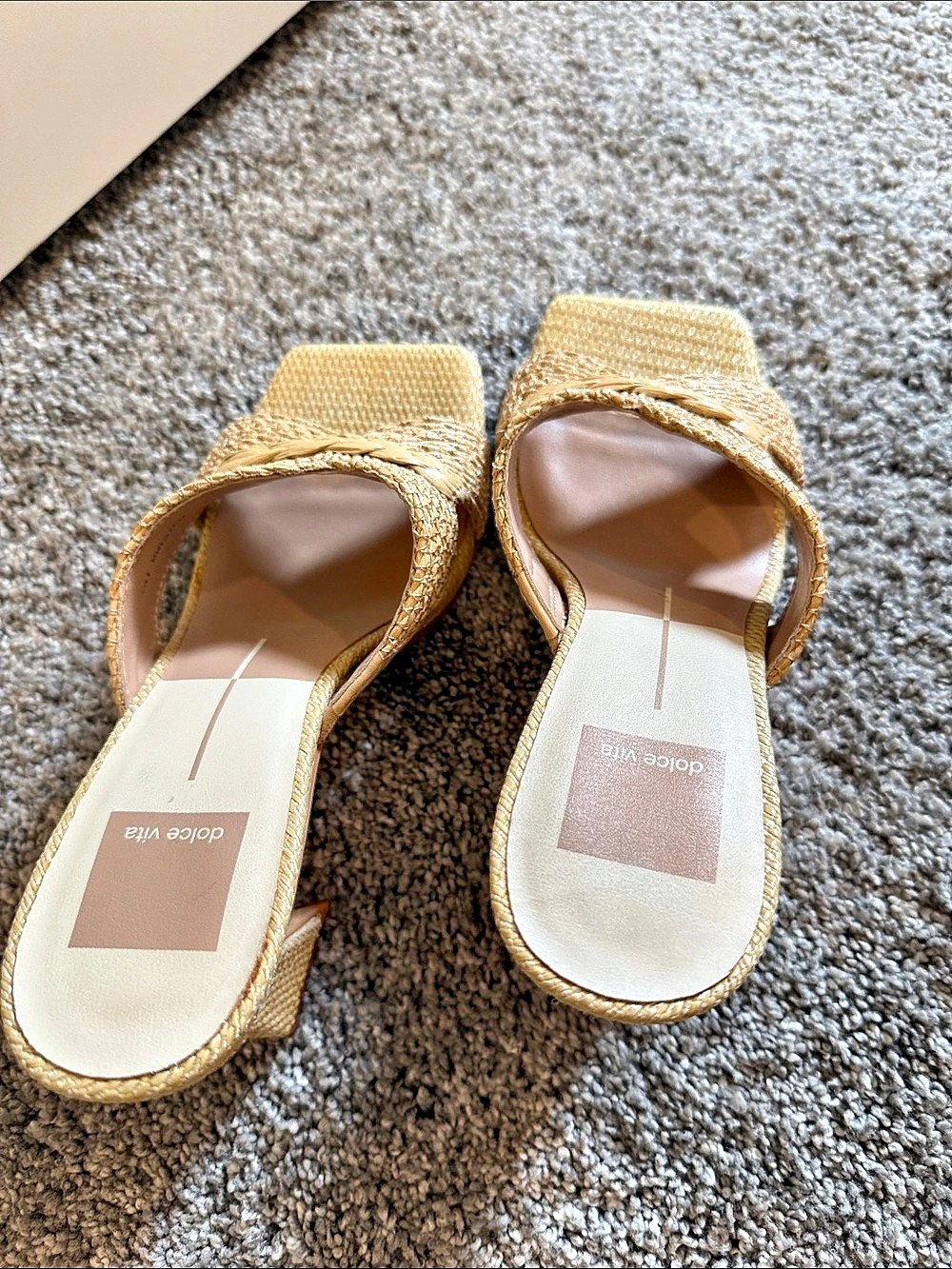 dolce vita Paily Braided Slide Sandal Heels Tan US 8 - Picture 7 of 9